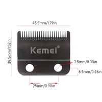 Kemei KM-2361 DLC Blade Hair Clipper Blade Trimmer Replacement Original Cutter Head Professional Barber Accessories 2