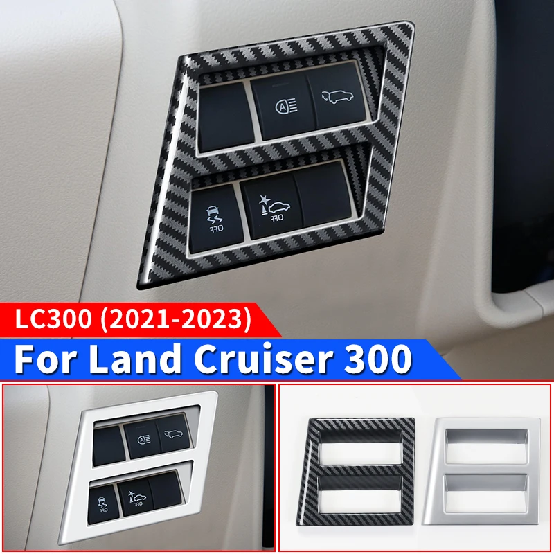

For Toyota Land Cruiser 300 2021-2023 Main Driving Below Adjustment Panel Decoration Sticker LC300 Interior Accessories Tuning