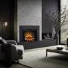 Electric Fireplace Insert with Glass Door and Mesh Screen (EF265B), Fireplace Heater 750/1500W, Fire Crackling Sound 6