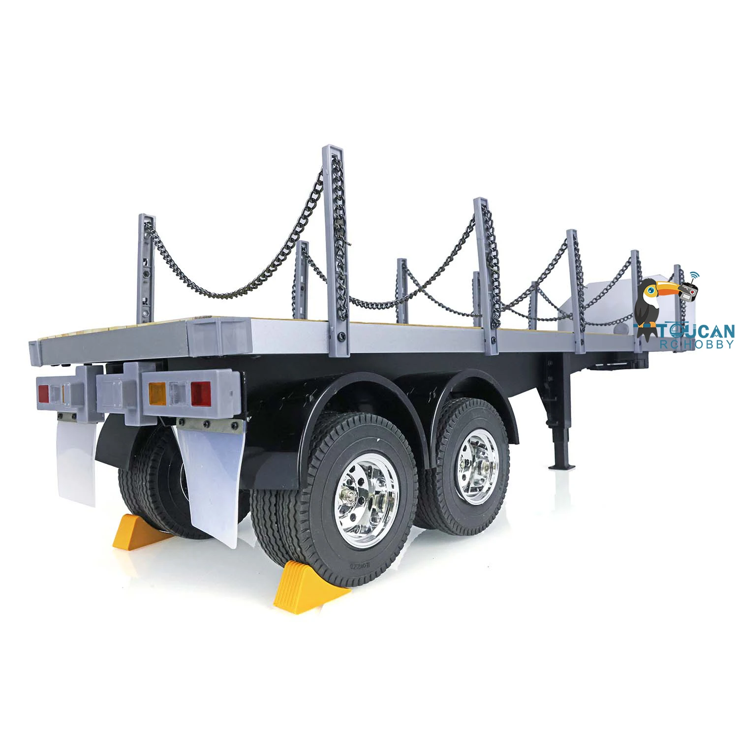Toucan RC 1/14 RC Tractor 2Axle Flatbed Semi Trailer Truck For Diy Tamiyaya Model Th01024-Smt2 4