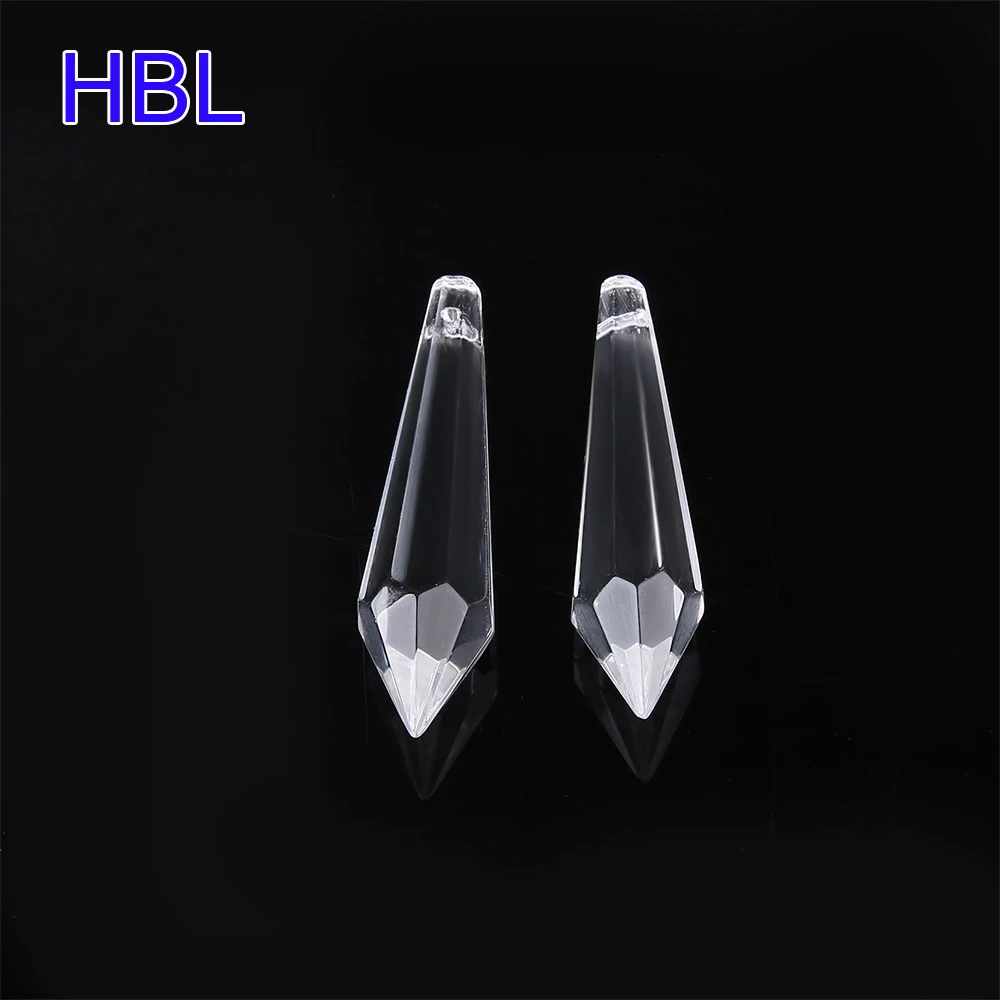 10PCS 38-100mm Faceted Icicle U Drop Crystal Pendant Prism Lamp Lighting Hanging Chandelier SunCatcher Wedding Party Decoration top quality 100pcs lot 38mm gold crystal faceted tear drops for glass chandelier parts wedding party hanging prisms decoration