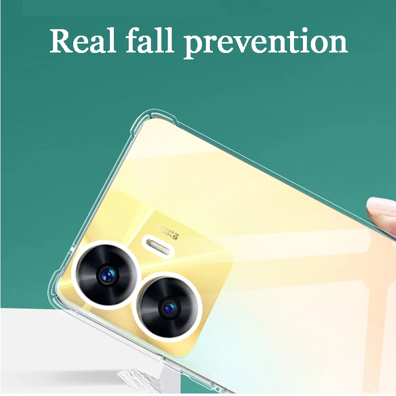 Shockproof Clear Soft Silicone Transparent Phone Case with Camera Protection
