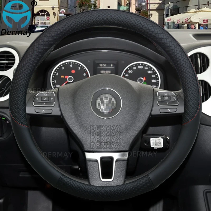 100% Dermay Coprivolante Per Auto In Pelle Di Marca Antiscivolo Per Vw Golf 5 Mk5 Jetta Sportwagen Rabbit Accessori Interni Auto