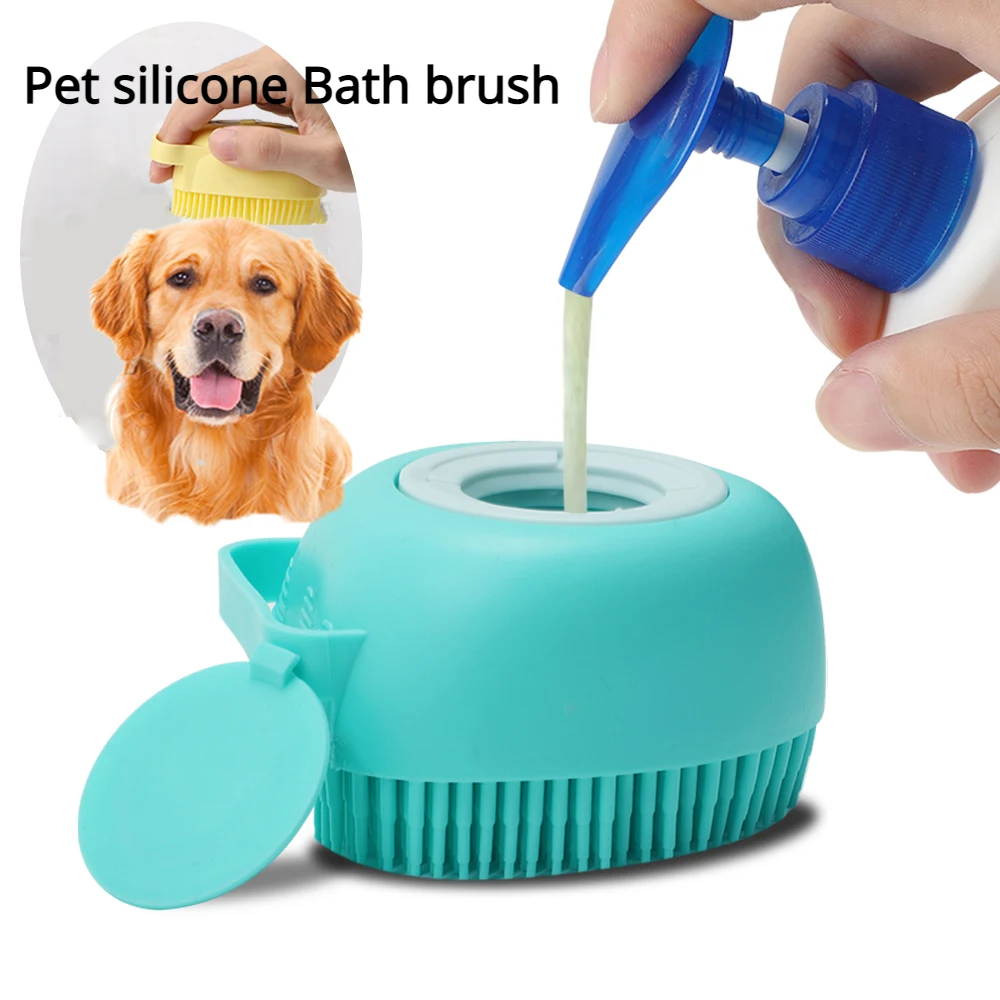 

Dog Bath Brush for Dogs Silicone Shampoo Massager Brush Puppy Cat Massage Comb Grooming Shower Brush for Bathing Soft Brushes