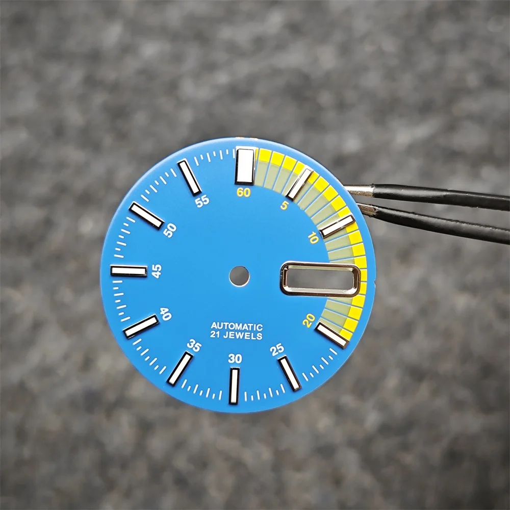 NH36 Watch Dial 28.5mm Mechanical Watch Modification Parts for NH36A/ 4R36 Movement Green Luminous Diving Faces watch face accessories watch dial accessories