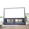 White Large 30ft Inflatable Movie Screen Outdoor Theater Oxford Foldable Home Cinema With Blower For Projector Event Party 1