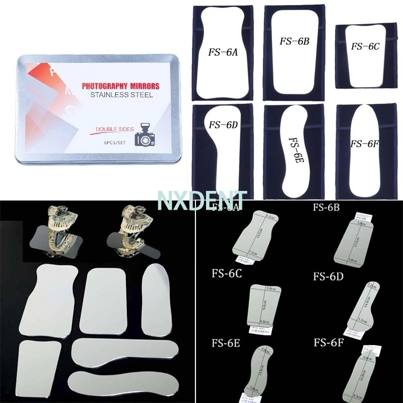 

Dental 2-side Reflector Orthodontic Intra-oral Glass Occlusal Mirror Teeth Whiteing Photography