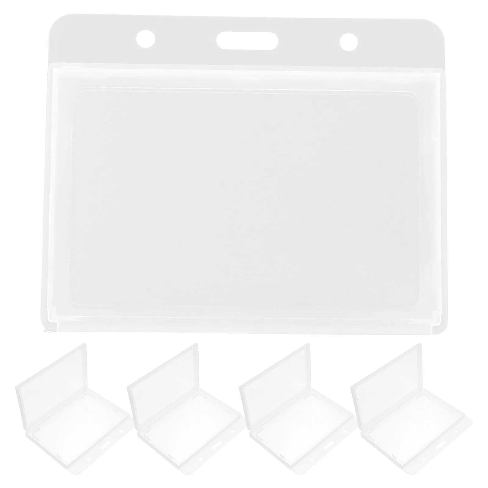 

Stobok Id Holder Name Tag Clips Colored Tabs Work Holder Frosted Badge Bracket Label Card Vertical Office Ic