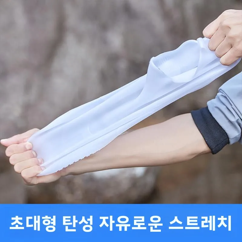 방수 실리콘 라텍스 신발 커버, 두꺼운 미끄럼 방지 내마모성 남녀 어린이용 레인 부츠 커버, 비 오는 날용