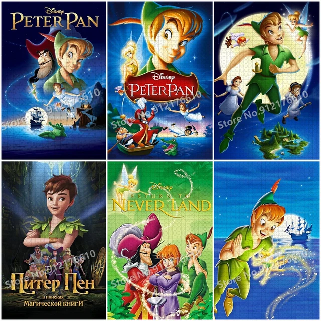 Peter Pan Disney Movie Puzzles Fashion Cartoon 300/500/1000 Pieces