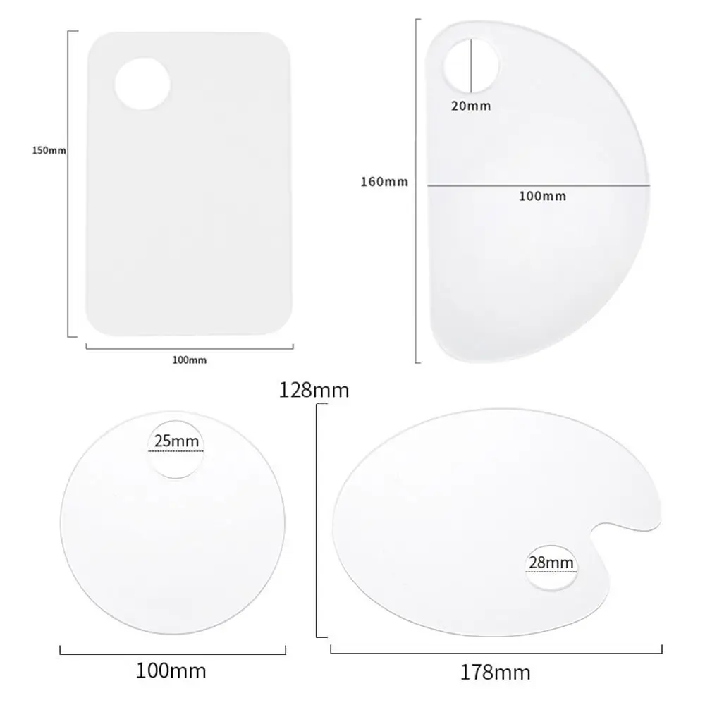 폴란드 혼합 페인팅 플레이트 화장품용 스패출라 막대 네일 아트 팔레트 파운데이션 믹싱 트레이 블렌딩 플레이트 메이크업 팔레트