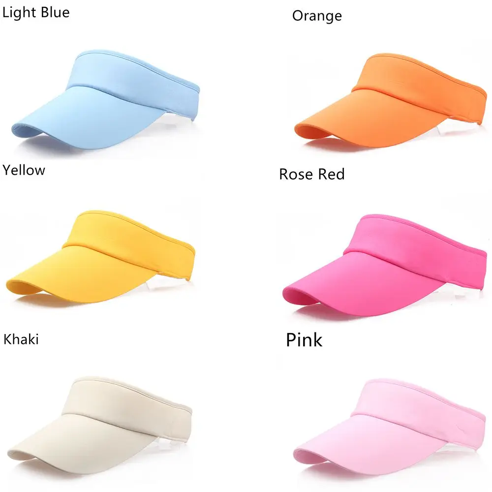 Men Women Hat Vizor Sun Visor Adjustable Sports Tennis Golf Headband Cap Unisex Tennis Caps Yoga Baseball Hats