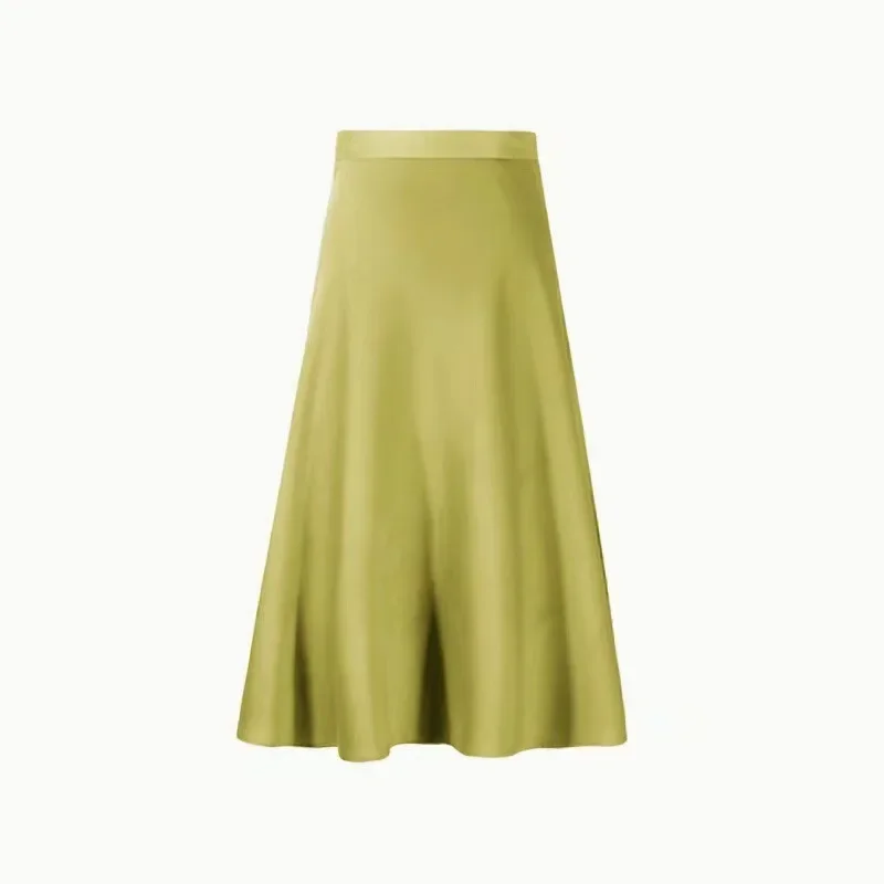 thumbnail image 1 of Falda de lyocell ligera de longitud media para mujer, nueva falda con borlas, diseño adelgazante en forma de A para ropa de calle de moda, verano 2024, 1 of 5
