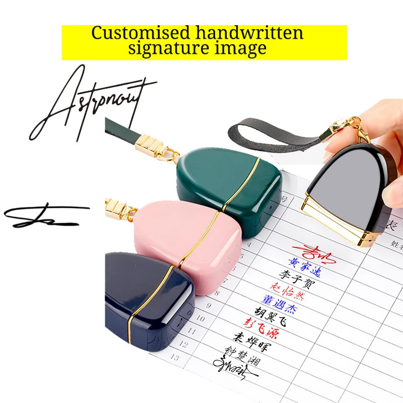 Name Stamp DIY Custom Teacher Doctor Nurse Name Ink Stamp Signature Calligraphy Self-Inking Personalized Letter Stamp