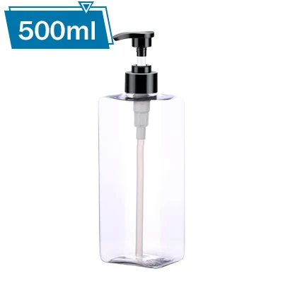 2x Leere Shampoo-Flaschen 500 Ml Mit Pumpspender – Nachfüllbare Behälter Für Duschgel, Conditioner & Mehr | Transparent, Auslaufsicher