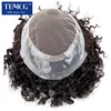 Australia Curly Hair Male Hair Prosthesis French Lace With Pu Base Men Wig 100% Human Hair Exhuast System Unit Wigs For Men 2