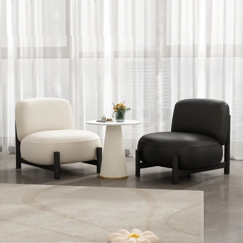 Single Sofa Set Meeting Table Chair Combination Beauty Salon Reception Sofa Balcony Cream Style Lazy Lounge Chair Design Style