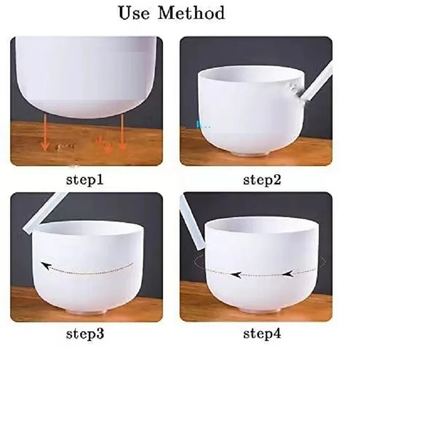 Hye-eun 432hz 8 Inch Crystal Singing Bowls for Healing ABCDEFG Note 1 Pcs for Yoga Sound Vibration Musical Therapy Tuned Bells