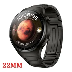 22mm Titanium Alloy Quick Release Watchband - Premium Metal Bracelet Strap - Huawei GT 4 46mm (Titanium gray)