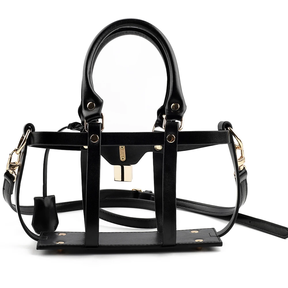 Hollow Tote Messenger Bag Set Leather Encasement Conversion Kit Adjustable Crossbody Shoulder Strap for DIY Handmade Luxury Bag