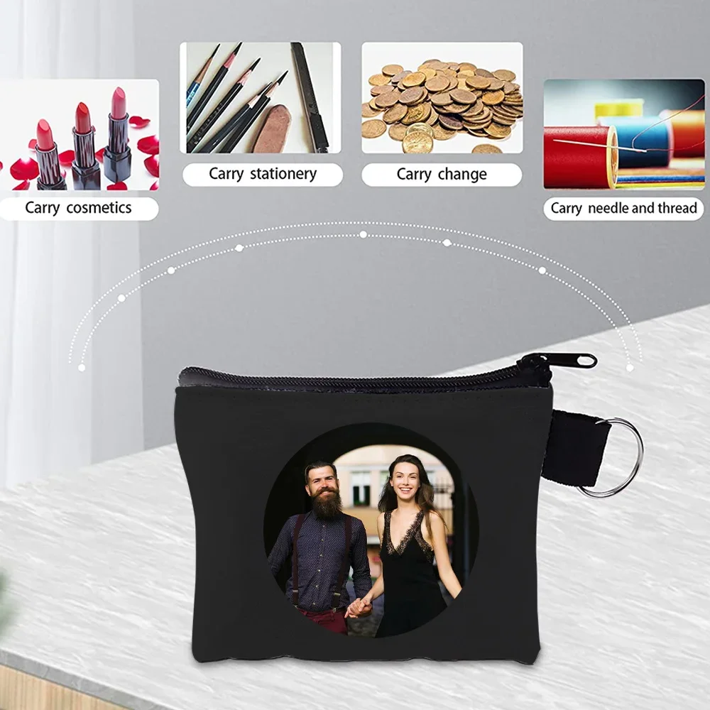 Wallet Canvas Coin Purse clutches earphone organizers small makeup bags skull pattern series zipper purse credit card holder