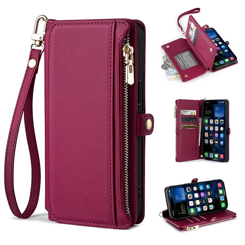 Premium Flip PU Leather Wallet Phone Case