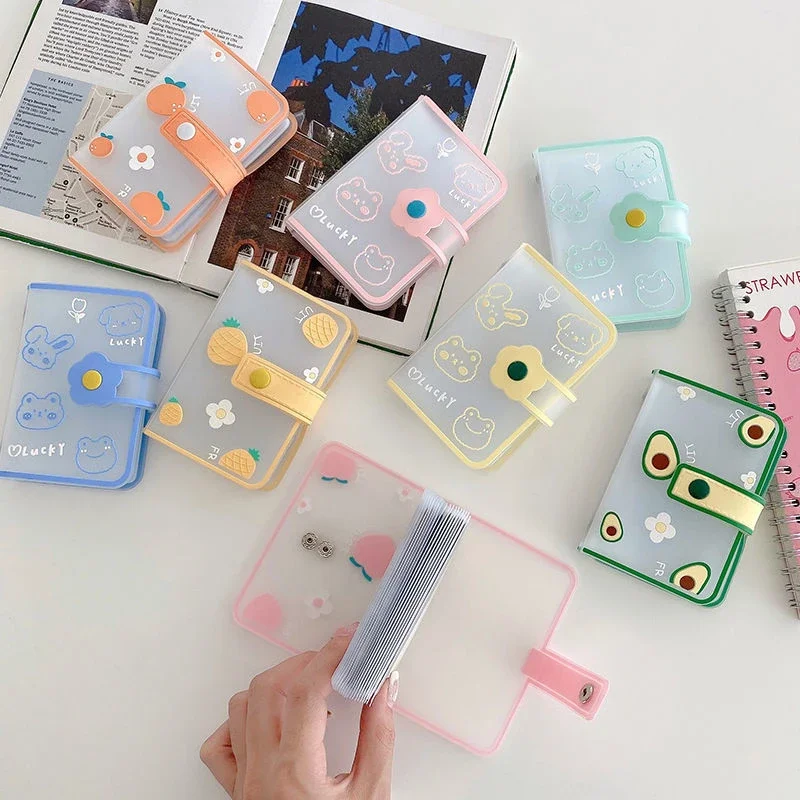 Mini Photo Album 20 Pockets 3 Inch PVC Photocard Holder Women ID Credit Card Holder Binder