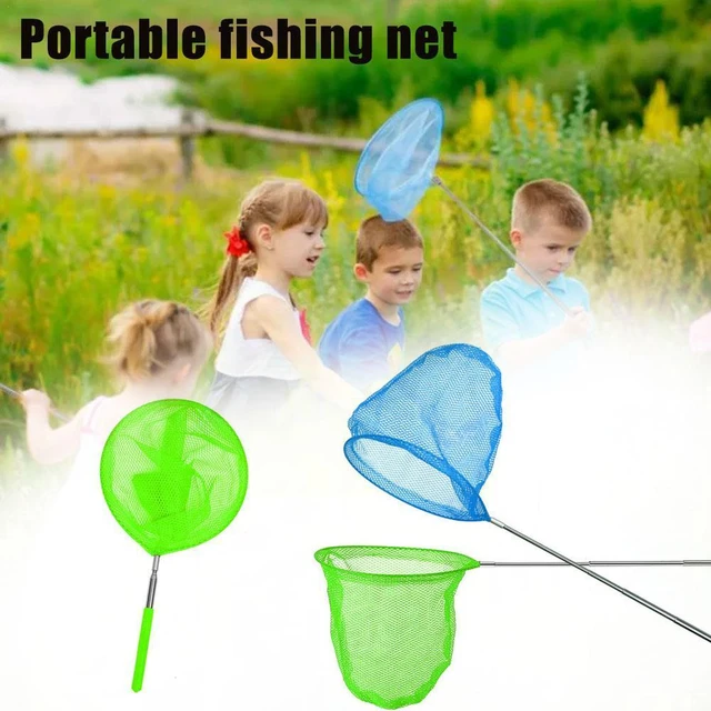 Stainless Steel Rod Catch Tadpole Fish Net Kids Outdoor Fish