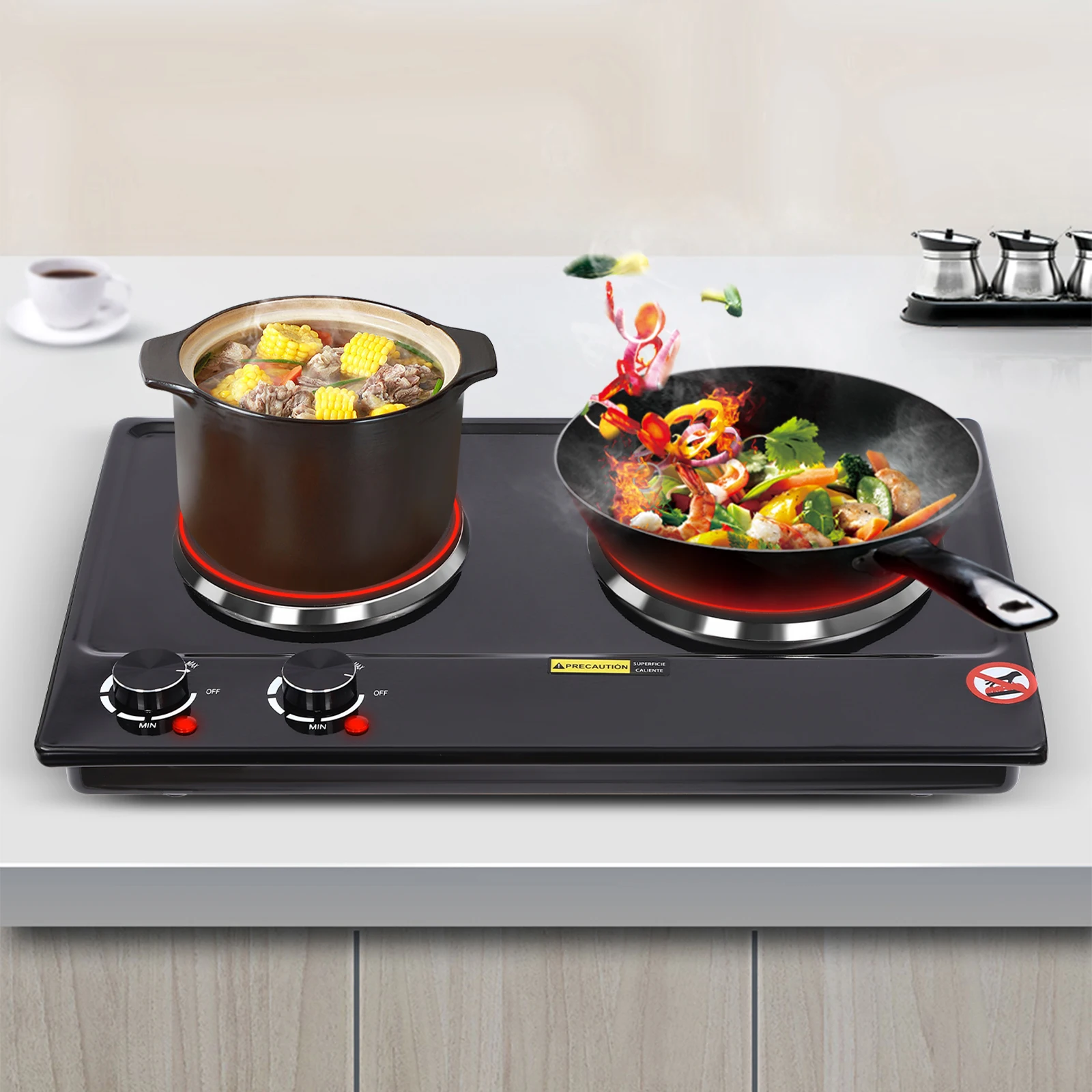 Cuisinière Électrique 2500W — Double Feu Infrarouge S16d5a8d3088e4b9aadef27bd29c6c2685