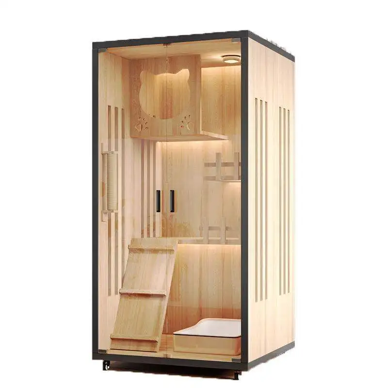 Shannaie|Luxury Indoor Large Space Wooden Cat House ราคา 2,408 บาท*ส่งฟรี