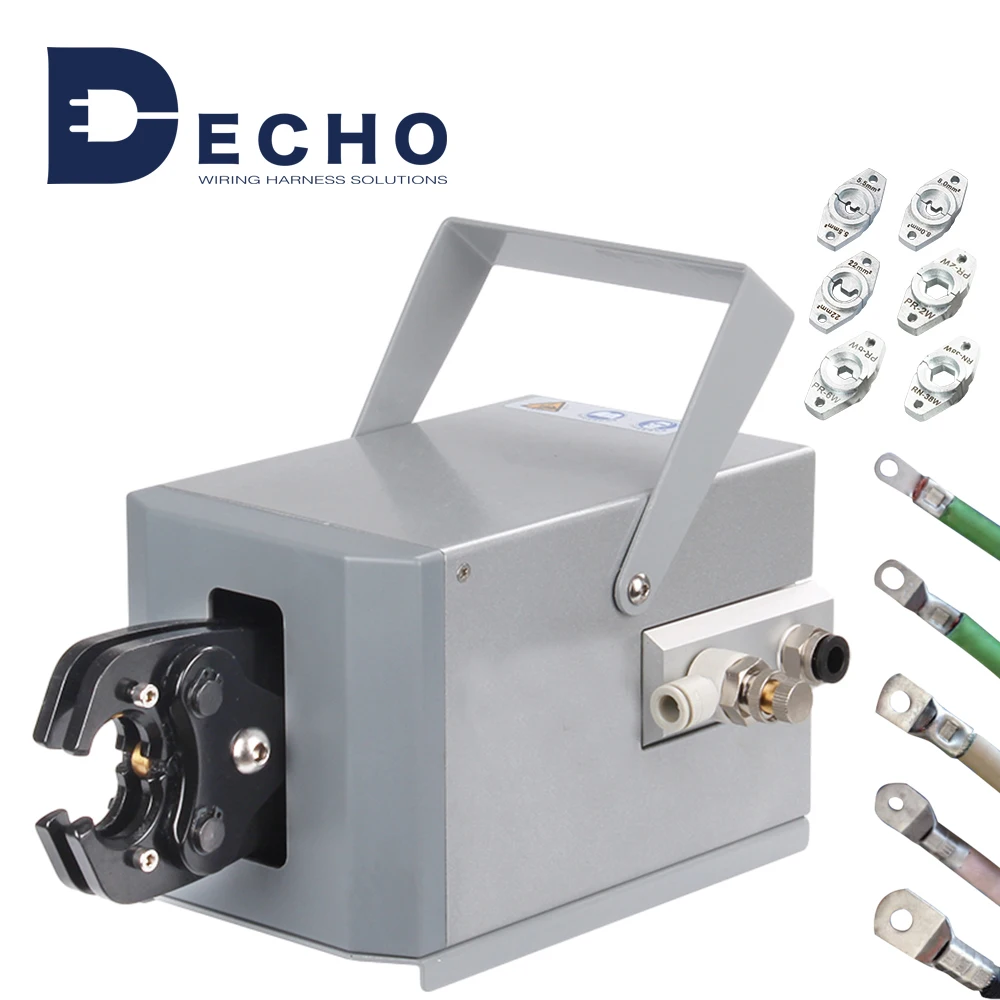 

DECHO AM-50L Pneumatic 2.5T SC Type TO Type Hexagonal Crimp Single Terminal 6-50MM2 Crimping Machine For Sale