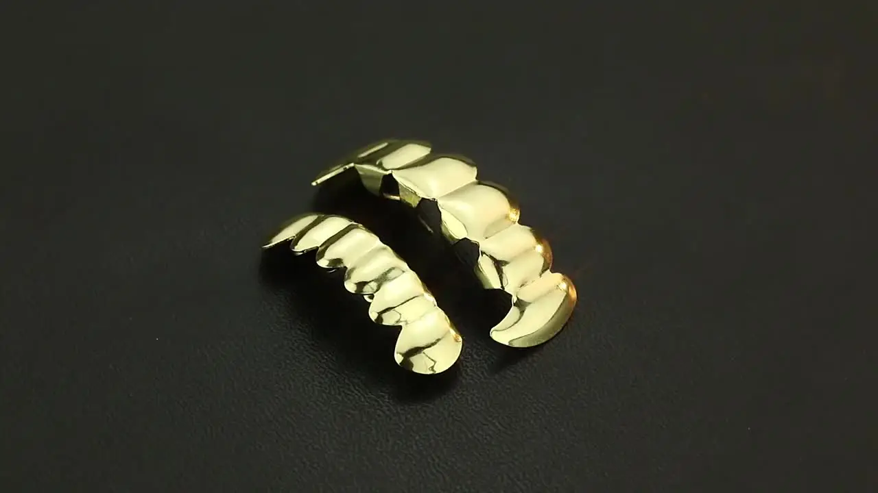 Silberne Hip Hop Zähne Grills - Ober- Und Unterteil Für Party & Bühne