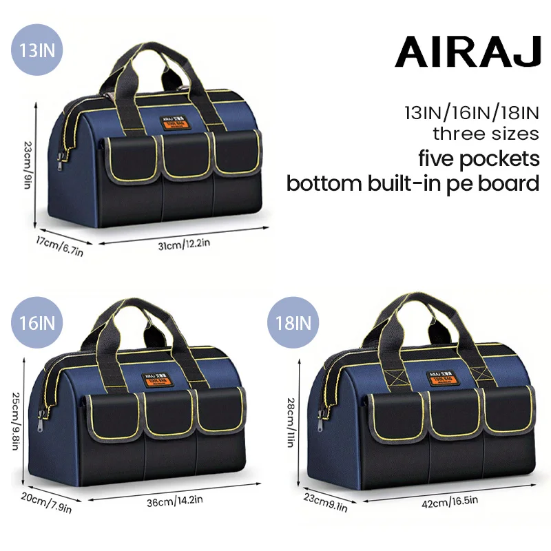 AIRAJ Tool Kit for Electricians Carpenters Handheld Multifunctional Installation and Maintenance Portable Canvas Thickening tool kit