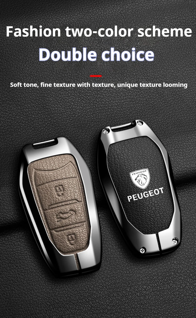Zine Legierung Auto Schlüssel Fall Abdeckung Schlüssel Tasche Shell Für Peugeot GT-Line 206 207 208 301 307 308 407 408 508 607 2008 3008 4008 5008 RCZ – Detail 4