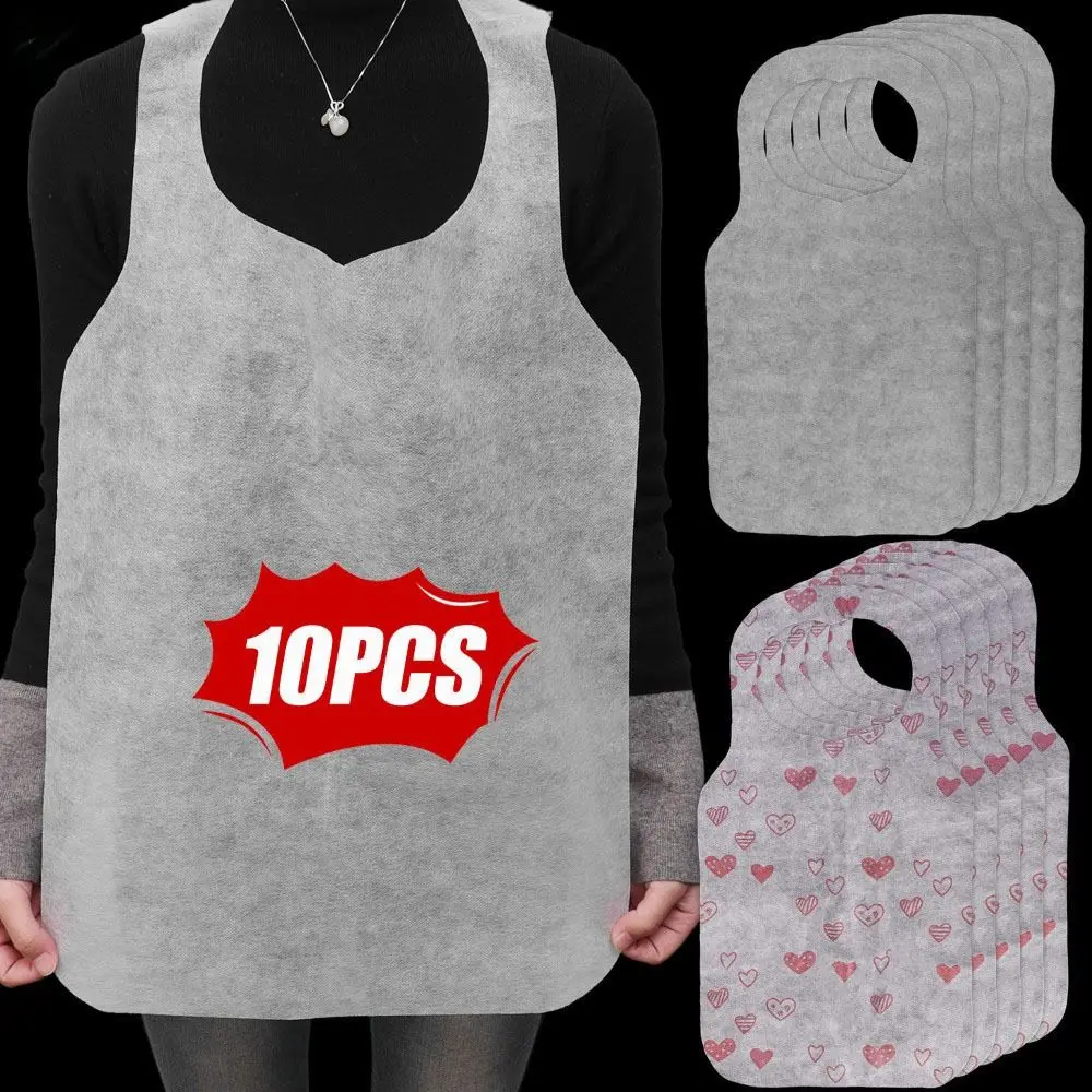 Non Woven Heart Printed Disposable Aprons for Cooking and Restaurant