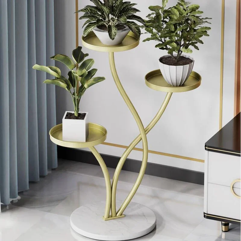 Modern Minimalist Slate Flower Rack, Floorstanding Wrought Iron Plant Stand, Balcony Succulent Green Radish Holder