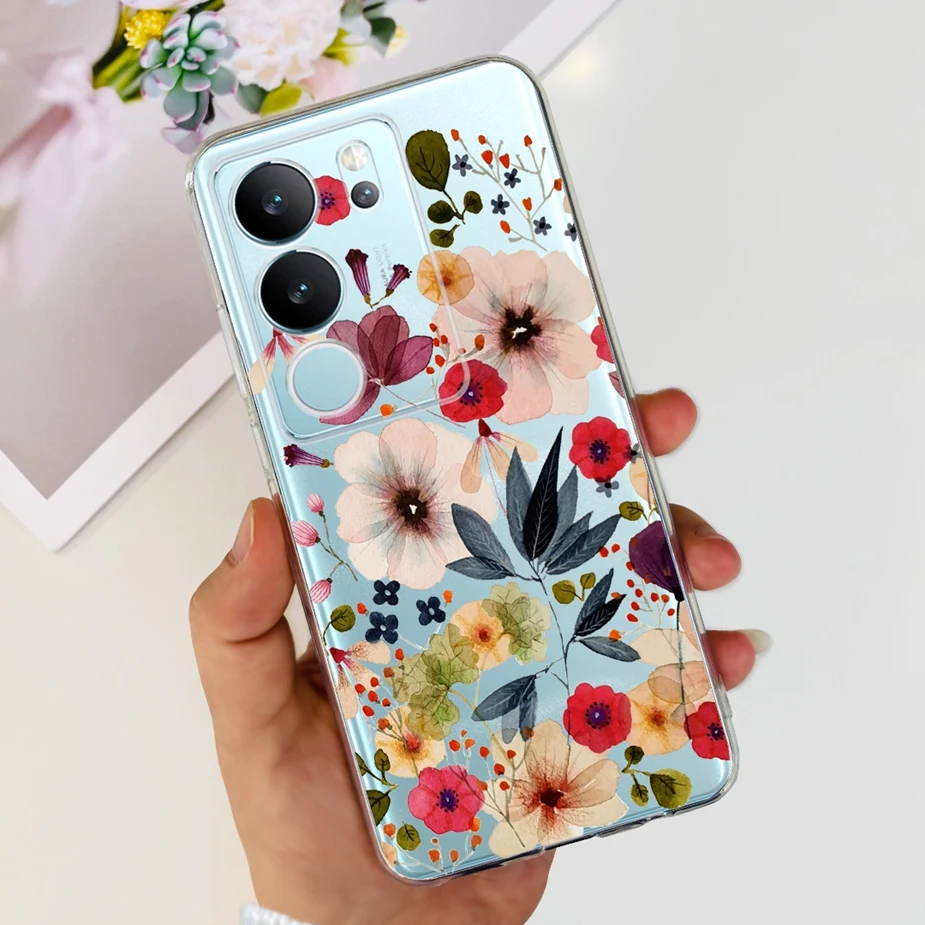 Stylish Painted Clear Silicone Soft TPU Phone Case