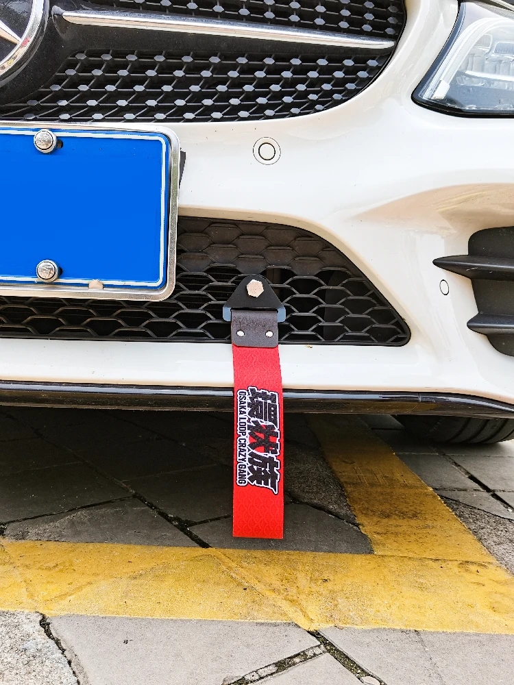 Tow Bar JDM Racing Style Tow Strap Universal Race Towing Bars Nylon Car Trailer Ropes Hook For Low Life NOS Hokkaido Initial D