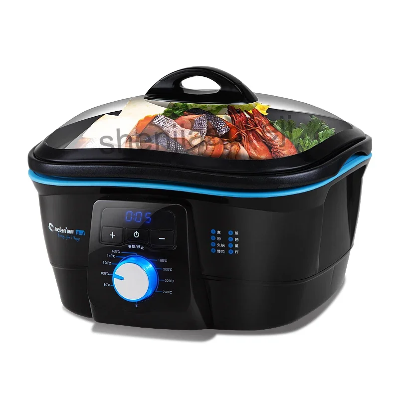 Hot Pot Multifunctional Cooker Aluminum Alloy Liner Multifunction Electric Frying Pan Health Pot Brush Frying Pan