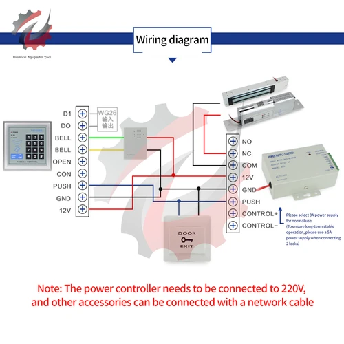 AC110-220V to DC12V 3A 액세스 제어 전원 공급 장치 컨트롤러 스위치, 도어 액세스 제어 시스템, 비디오 인터콤 시스템 TA-K80 2