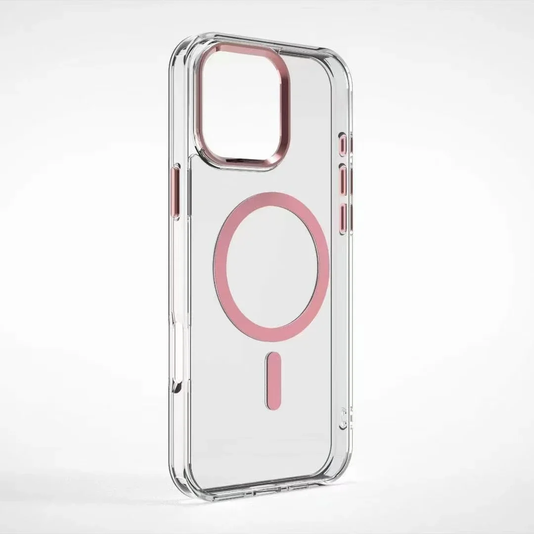 Luxury Magnetic Clear Case with Magsafe Compatibility - Shockproof & Transparent Cover