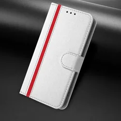 5G Leather Wallet Case for Motorola Moto - Premium Protective Cover (White)