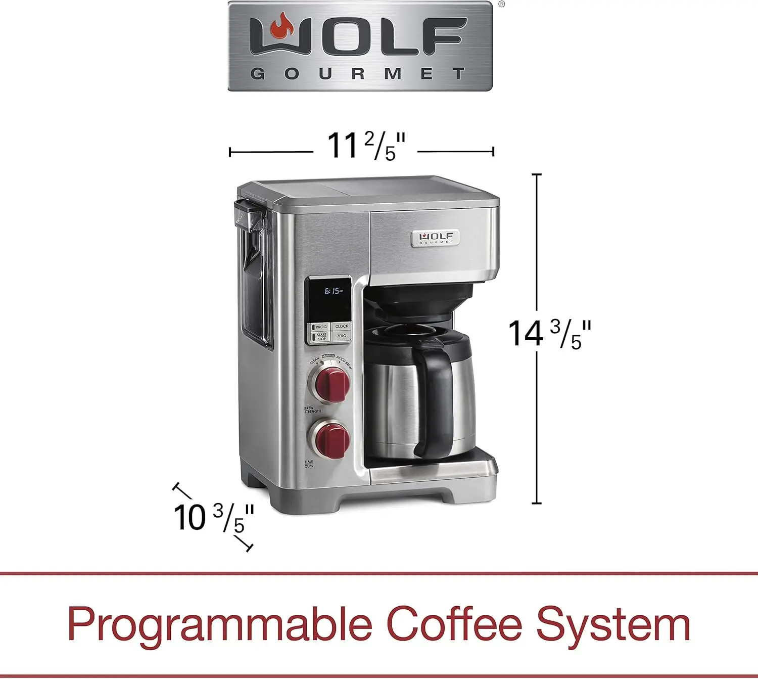 Programmable Coffee Maker System with 10 Cup Thermal Carafe, Built-In Grounds Scale 5