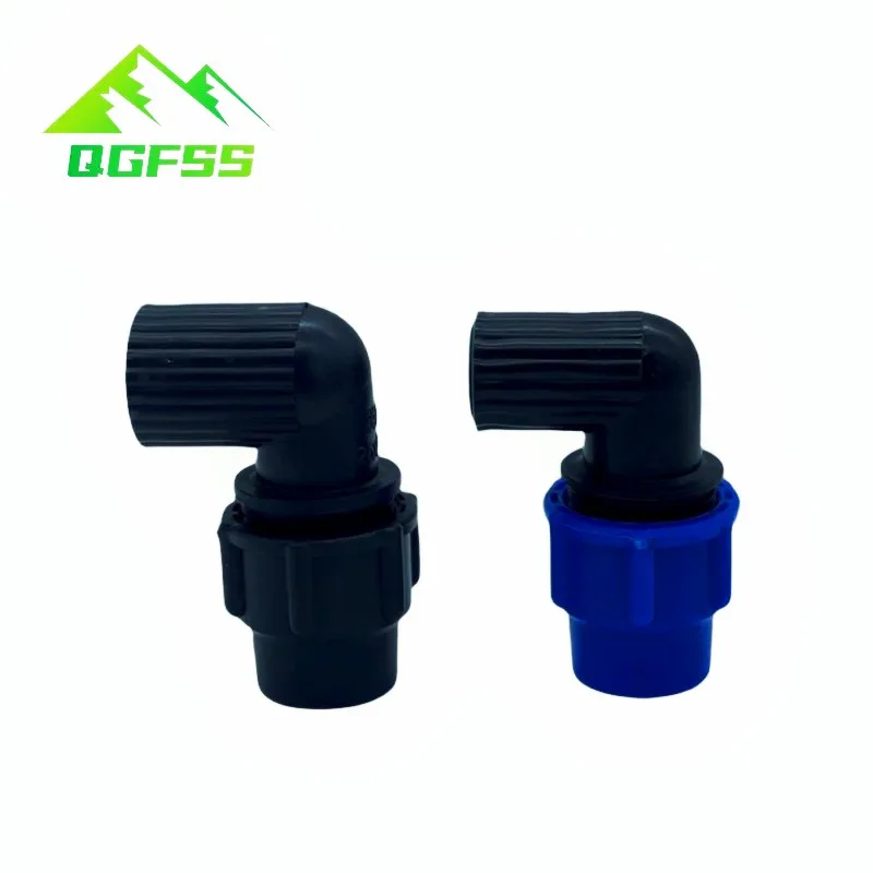 

Plastic PE water pipe quick connection female thread 1/2 "3/4" 1" Elbow direct quick connection 20mm 25mm 32mm