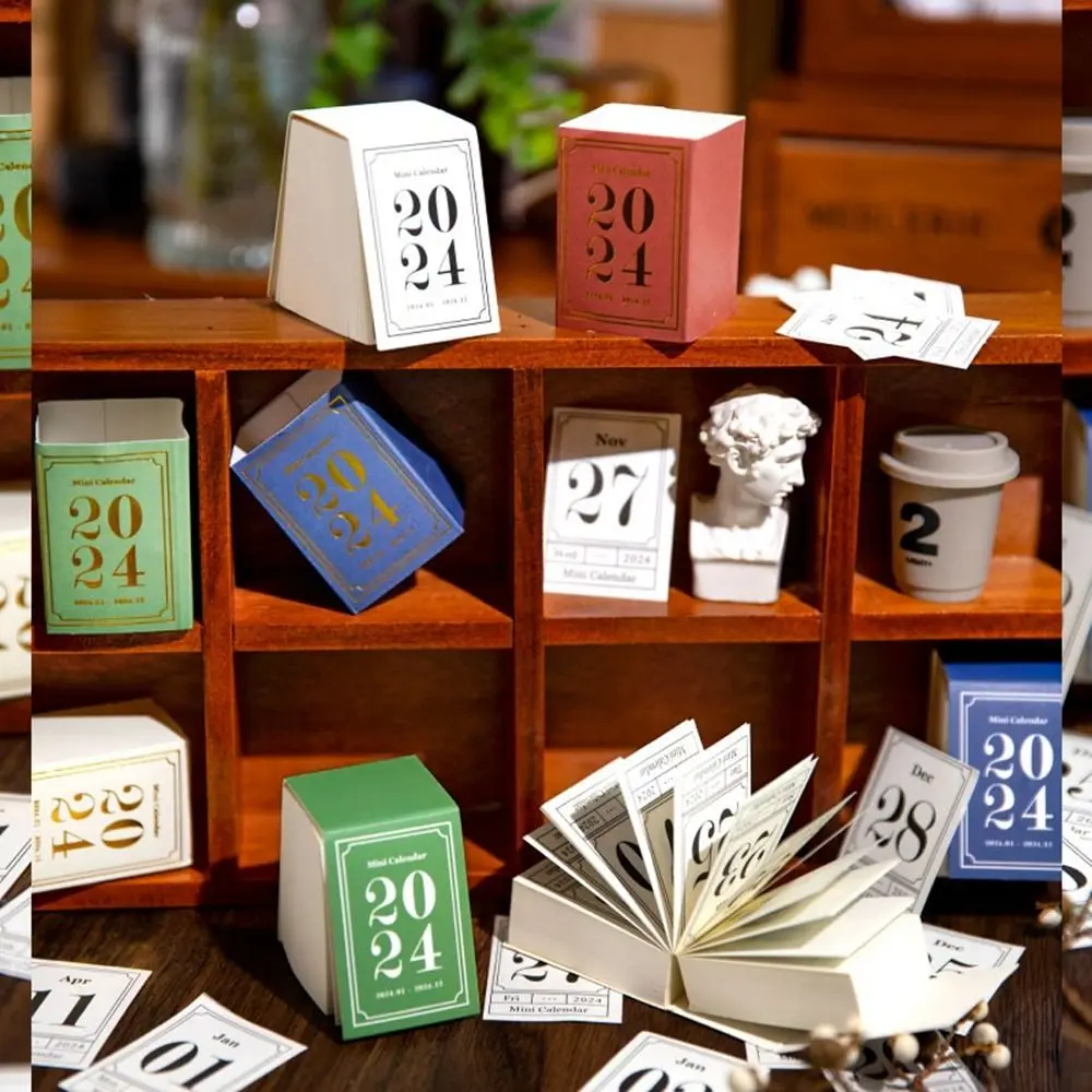 

365/366Pcs Paper Note Calendar 365 days Tearable Calendar Mini Desktop Calendar Literary Mini Table Calendar School Supplies