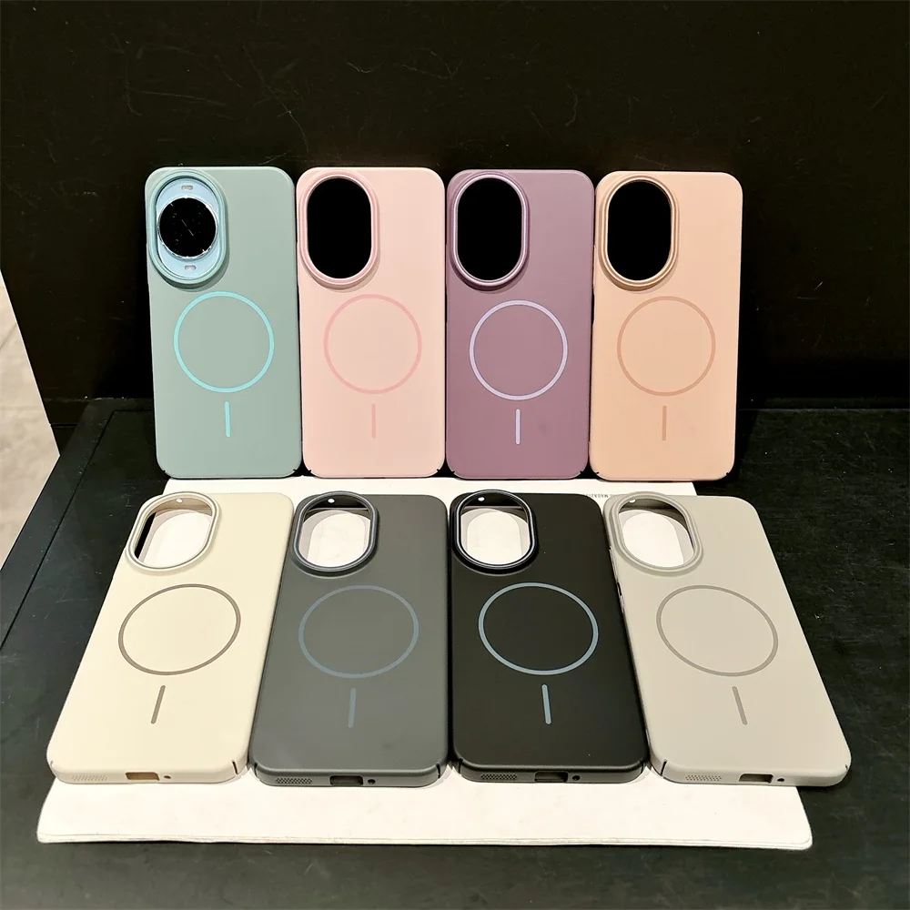 Smooth Candy Color Magnetic Back Cover - Hard PC Phone Case, Skin-Friendly Design