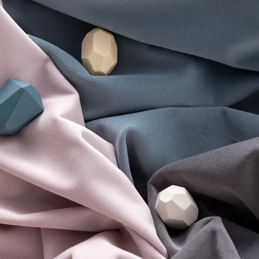 Matte Velvet Fabric Thickened Non-Inverted By Meter Stage Wedding Counter Curtain 450g Sofa Fabrics velvet fabric