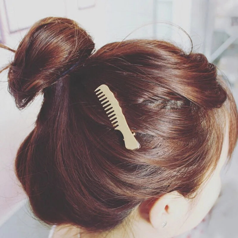 1pc Slip Comb Hairpin Women Headdress Hair Simple Metal Hair Clip Accessories Small Clip Duckbill Hairpin