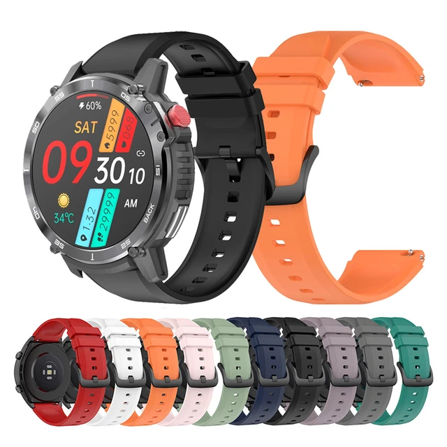 Cinturini sportivi in Silicone per LEMFO K22 PRO K27 K37 C20 K56 PRO LEM56  DM50 C22 Smart Watch Band bracciale cinturino da polso - AliExpress