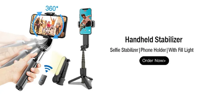 Gimbal Estabilizador Celular Selfie Stick Stabilisateur Smartphone Handheld  Action Kameralar Bluetooth Tripod Gymbal Pau